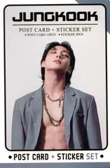 BTS ジョングク グッズ ポストカード セット (ポストカード 12枚 + ステッカー 3枚) 15点セット