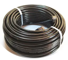 【特価商品】カテゴリー6A 屋外用 コネクタ付 PoE対応 インターネットケーブル 紫外線 2重被覆 難燃性 屋外仕様 耐候性 高耐久 LANケーブル ケーブルクリップ付属 LAN配線 屋外 アウトドア 十字セパレーター CAT6A 防水 ブラック 10M 適