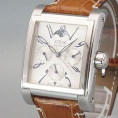稼動品 ORIS オリス Complication Moon Phase 7528 自動巻 シルバー文字盤 メンズ腕時計 スイス製