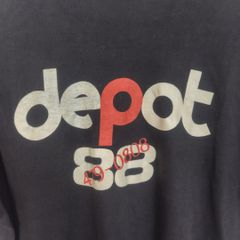 80s Tシャツ バックプリント depot 88 ブラック メンズ 古着 ストリート