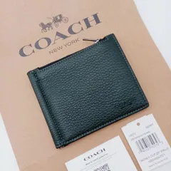 新品 COACH マネークリップ 折り財布 ジップウォレット メンズ商品 