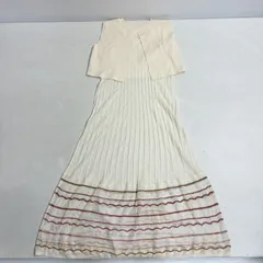 ◆ LAGUNAMOON ラグナムーン ワンピース ロング ワンピース Iライン フレア ドッキング ニット 古着 アイボリー サイズS レディース 0.32kg