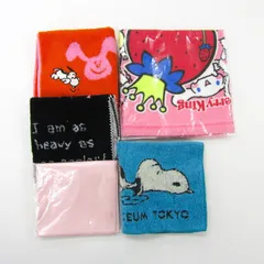 ハンカチ 5点セット ハンドタオル スヌーピーミュージアム サンリオ キャラクター まとめて 大量 レディース 【中古】
