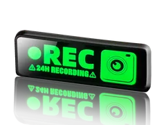 車用 カーセキュリティ ダミー デザイン入り レコーディング Recording 高輝度led表示 防犯 盗難対策 全車種対応 置くだけ 配線不要 USB充電 長時間点灯 ライト ランプ 強力威嚇 (A-02)のサムネイル