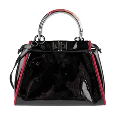 極美品 FENDI フェンディ ピーカブー レザー ブラック ハンドバッグ セレリア ピーカブー ソフト ミディアム カーフレザー ブラック | Fendi