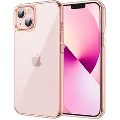 JEDirect iPhone13 mini 保護ケース(5.4インチ専用) 黄ばみなし 衝撃吸収 バンパーカバー 傷つけ防止 クリアバック (ローズゴールド) 0