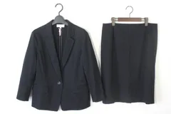 33【極美品】アンタイトル スカートスーツ 44 ブラック 黒 4L相当 大きいサイズ フォーマル セットアップ UNTITLED クリーニング済み
