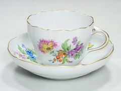 マイセン  ベーシックフラワー 三つ花 カップ＆ソーサー ピンク ケシ
