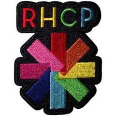 オフィシャル バンドワッペン レッドホットチリペッパーズ RED HOT CHILI PEPPERS Rainbow Asterisk ブラック 黒