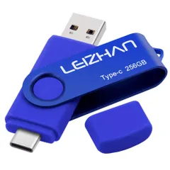 新品 leizhan 64GB USBメモリ[USB3.0+Type-C]2-in-1サポートOTG機能ファイルデータ転送/バックアップUSBモバイルデータストレージ外部ストレージ携帯電話/パソコン大容量不足容量ソリューション あお