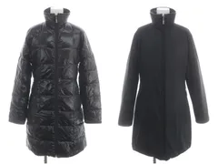 モンクレール MONCLER 茶タグ レザーパイピング リバーシブル ダウンコート アウター ロング 国内正規 0 黒 ブラック 49386/30/69950 /ES ■OSのサムネイル
