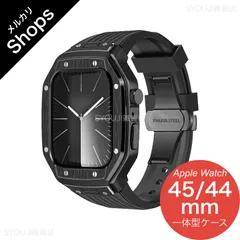 【Apple Watch Series 9/8/7/6/5・SE 3/2・45mm/44mm】バンド アップルウォッチ カバー ベルト シリコン ステンレス ケース 一体型 レディース スポーツ セット 防水 おしゃれ Dバックル（ブラック/ブラック）❶