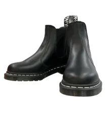 美品 ドクターマーチン サイドゴアショートブーツ 2976 ホワイトステッチ チェルシーブーツ レディース SIZE UK6 (XL) Dr.Martens