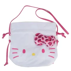【メール便】ハローキティ ショルダーバッグ 巾着ショルダー ヒョウ柄シリーズ ピンク サンリオ ケイカンパニー 斜め掛けかばん ポシェット 肩掛け キャラクター グッズ 
