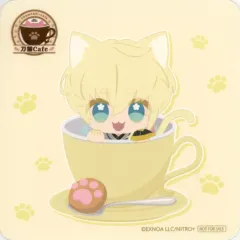 【中古】コースター 太閤左文字 コースター 「刀剣乱舞-ONLINE- 刀猫男士×コラボカフェ本舗 『刀猫Cafe』第三弾」 ドリンク注文特典 後半