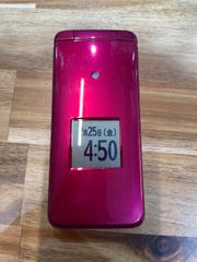 SM98 ジャンクau  SIMフリー カンタンケータイライト　KYF43 ワインレッド