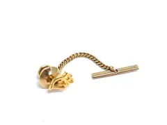 ■美品■ ChristianDior クリスチャンディオール ロゴモチーフ ピンバッジ ピンブローチ アクセサリー レディース ゴールド系 DG8269