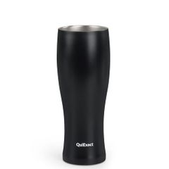 QuiExact ビールグラス 450ml 真空断熱 ビール タンブラー ハイボール 誕生日プレゼント 男性向け おしゃれ お酒グラス (ブラック)