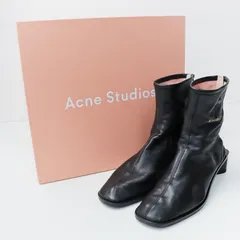 アクネ ストゥディオズ Acne Studios Bertine Leather boots レザー ショート ブーツ 36/ブラック 皮革 バックジップ【2400013681742】のサムネイル