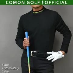 新品【COMONGOLF/コモンゴルフ】フリース素材防寒モックネックインナー/ブラック(CG-LT4021)ゴルフウェア メンズ インナー モックネック 長袖 秋冬 フリース 微起毛 ストレッチ スポーツウェア 春秋