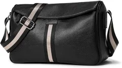 インターメッツォ ショルダー バッグ ボディ メンズ 大容量 2way 斜め掛け 肩掛け ワンショルダー 通勤 通学(ブラック)