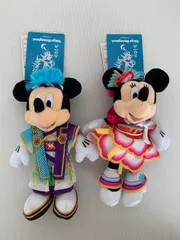 TDR ディズニー 彩涼華舞 2016 夏祭り ミッキー ミニー ぬいぐるみバッジ ぬいば 2個セット