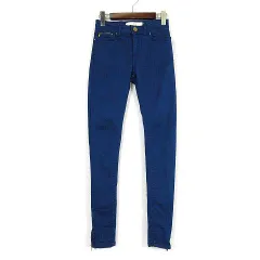 ザラ ベーシック ZARA BASIC DEPT デニムパンツ ジーンズ スキニー スリム ストレッチ XS-S インディゴブルー
