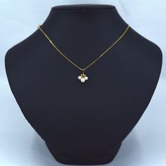 MIKIMOTO ミキモト K18 3Pパール ダイヤモンド ネックレス