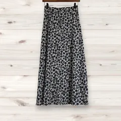 C1411 ローリーズファーム Lowrys Farm ロングスカート フレア (F) 花柄 総柄
