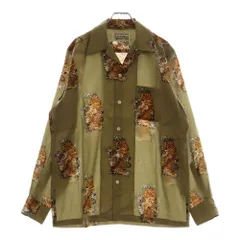 L WACKO MARIA TIM LEHI 長袖 ハワイアンシャツ 黒 美品 WACKO MARIA (ワコマリア) TIM LEHI / CREW NECK LONG SLEEVE T