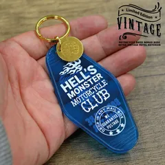 【USA】レトロ バイカー モーテル キーホルダー : USMO-008BL