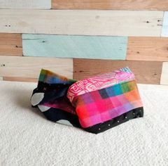 reversible ボア♡patchwork motif ヘアバンドターバン - メルカリ