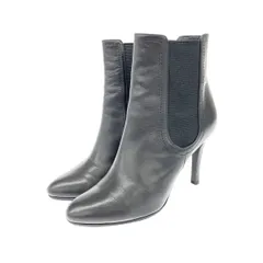 美品 DIANA ダイアナ サイドゴア ブーツ  ブラック ヒール レザー レディース　240001118071