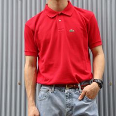 80s IZOD LACOSTE vintage red polo-shirt