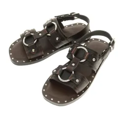 Dsquared2　ディースクエアード　ロゴプレート　レザーストラップ　サンダル Dsquared2 ディースクエアード ロゴプレート レザーストラップ