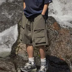 カーゴパンツ メンズ 夏用 ハーフパンツ 五分丈 ポケット無地 吸汗速乾 ショートパンツ 短パン 通気 快適 軽量 アウトドア ショーツ 大きいサイズ ワイドパンツ 半ズボン カジュアル ボトムスhanlu29