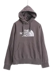 【お得なクーポン配布中!】 ノースフェイス プリント スウェット フード パーカー メンズ S / 古着 The North Face プルオーバー トレーナー 裏起毛 アウトドア 灰
