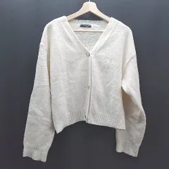 ◇ dazy ニット フロントボタン 前開き Vネック 羽織もの 長袖 カーディガン サイズL ベージュ レディース E  【1310130011029】