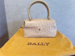 BALLY　ハンドバッグ　オーストリッチ　ベージュ