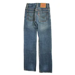 Levi's 505 USED REGULAR STRAIGHT 140サイズ リーバイス ジュニア キッズ ジーンズ デニム【リーバイス ユーズド ジュニアパンツ レギュラーストレート 505 キッズデニム 長ズボン 厚手 ダメージ】