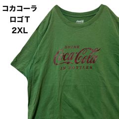 コカコーラ Coca-Cola　Ｔシャツ　ロゴプリントグリーン　2XL