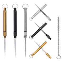 新品 3個セット 爪楊枝 つまようじ 合金 チタン製 キーホルダー ポータブル 携帯用 軽量 防水 フルーツピック 再利用可能 屋外 便利 おしゃれ アウトドア キャンプ ピクニック用品
