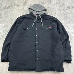 wrangler　ラングラー　WORKWEAR フード付き 中綿ライニング アメカジ　トップス　長袖　フード付きジャケット　古着　ブラック　グレー　XLのサムネイル