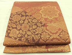 P3767 ○高級 正絹 六通 袋帯 華文 花文 - メルカリ