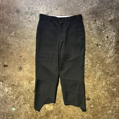 BLACK comme des garçons ホワイト 螺旋 ジップパンツ L 9b7cbadc14e0f56ff9b310e549f452