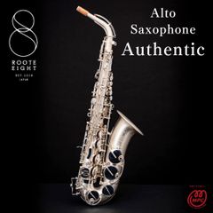 アルトサックス ROOTE8 Authentic ジャズ サテンシルバープレート マウスピースキャップ サムレスト タンポ インテリア プレゼント 銀 卒業 入学 趣味 保証付き 技術者検品後発送