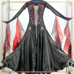 社交ダンス用黒赤フリルドレス　パソ用に 楽天市場】レディース 社交ダンス衣装 モダンドレス フリル