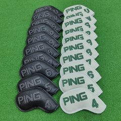 PING  ゴルフ アイアンカバー マグネット吸着 ヘッドカバー 10枚セット  2色選択