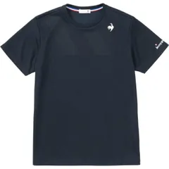 le coq sportif ルコック ソレイユ ゲームシャツ ネイビー M QTMVJA90 NV | スポーツ スポーツ用品 メンズ 男性 テニスウェア トップス シャツ ゲームシャツ ソレイユ メッシュ素材 トリコロール刺繍 UVカット 吸汗速乾 テニス