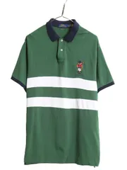 【お得なクーポン配布中!】 ポロベア ポロ ラルフローレン 鹿の子 半袖 ポロシャツ メンズ XL 半袖シャツ ワンポイント キャラクター 大きいサイズ ボーダー SLIM FIT